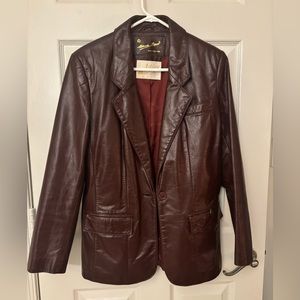 Etienne Aigner brown leather jacket